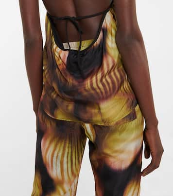 Top in seta e cotone con stampa | Dries Van Noten