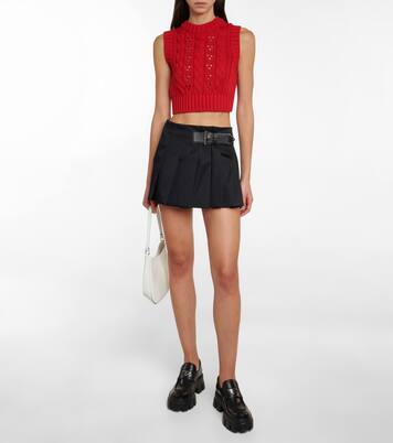 Cropped-Pullunder aus Strick | Prada