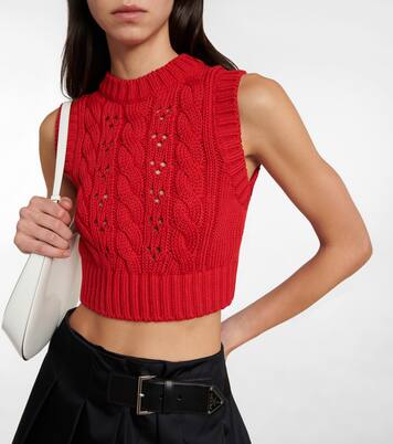 Cropped-Pullunder aus Strick | Prada