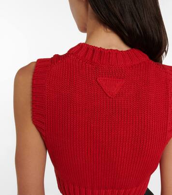Cropped-Pullunder aus Strick | Prada