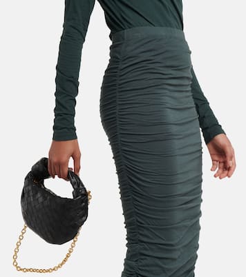 Falda midi Lisa en mezcla de algodón | Velvet