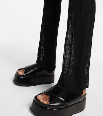Giulio rIbbed-knit flared pants | Petar Petrov