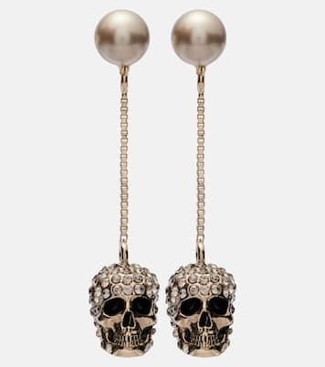 Skull 임벨리시드 드롭 이어링 | McQueen