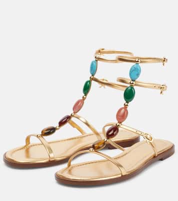 Sandali Shanti in pelle con decorazioni | Gianvito Rossi