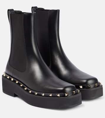 Rockstud leather Chelsea boots | Valentino Garavani