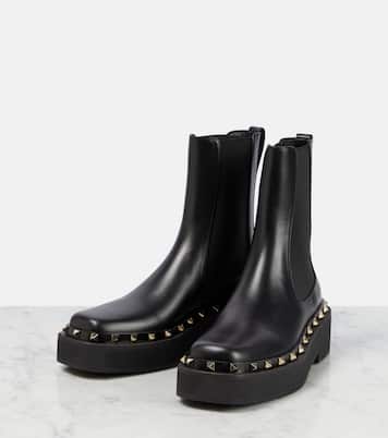 Rockstud leather Chelsea boots | Valentino Garavani