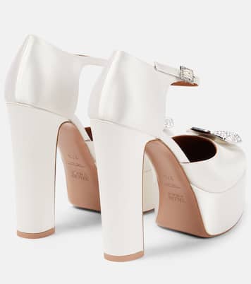 Terra embellished satin platform pumps | Malone Souliers