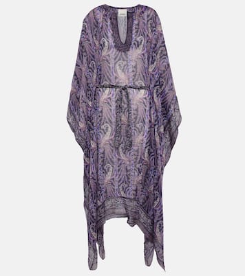 Vestido largo de algodón y seda floral | Isabel Marant