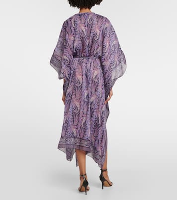 Vestido largo de algodón y seda floral | Isabel Marant