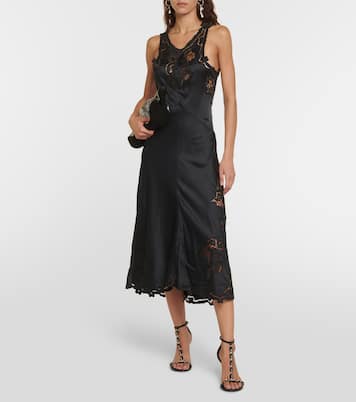 Jadel embroidered silk-blend midi dress | Isabel Marant