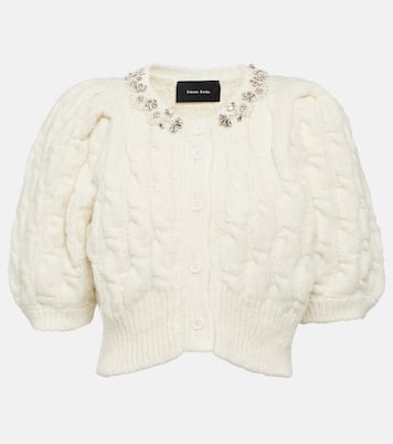 Cable-knit alpaca and wool-blend cardigan | Simone Rocha