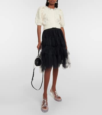 Cable-knit alpaca and wool-blend cardigan | Simone Rocha