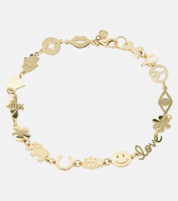Pulsera Small de oro de 14 ct con figuras | Sydney Evan