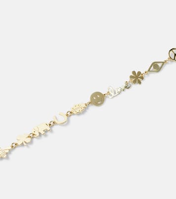 Pulsera Small de oro de 14 ct con figuras | Sydney Evan