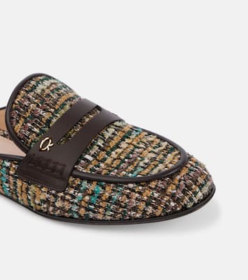 Slippers in tweed con bouclé | Gianvito Rossi