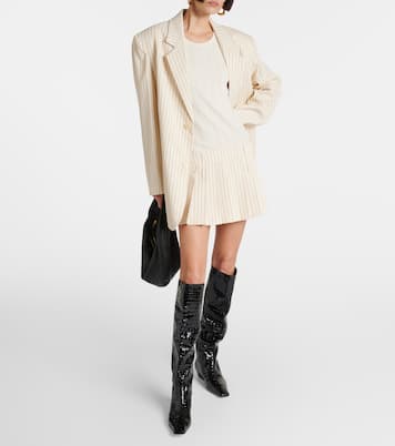Minigonna Blake in twill gessato | The Frankie Shop