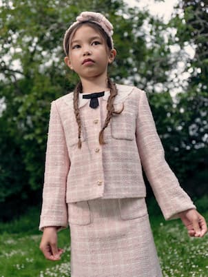 Chaqueta de bouclé con encaje | Self-Portrait Kids