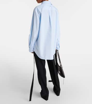 Trompe l'oeil oversized cotton poplin shirt | Jean Paul Gaultier