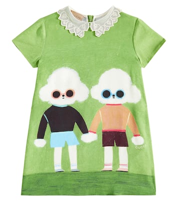 Bedrucktes Kleid Twins aus Cady | Gucci Kids