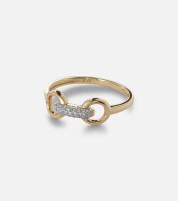 Bague Bridle en or 14 ct et diamants | Stone and Strand
