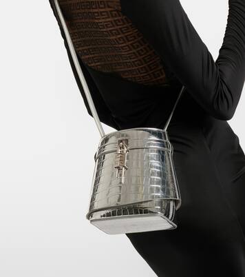 Bucket-Bag Shark Lock aus Metallic-Leder | Givenchy