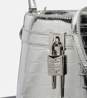 Bucket-Bag Shark Lock aus Metallic-Leder | Givenchy