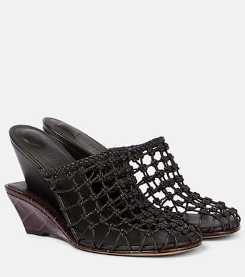 Mules compensées Double 110 en cuir | Jacquemus