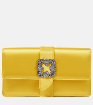Pochette Capri en satin à ornements | Manolo Blahnik