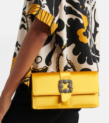 Pochette Capri en satin à ornements | Manolo Blahnik