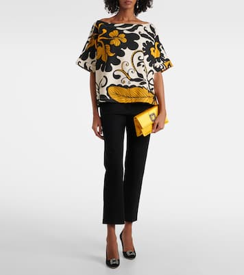 Pochette Capri en satin à ornements | Manolo Blahnik