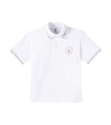 Polo in jersey di cotone a righe | Brunello Cucinelli Kids