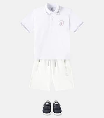 Polo in jersey di cotone a righe | Brunello Cucinelli Kids