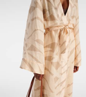 Copricostume in lino con stampa | Johanna Ortiz
