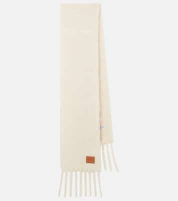 Fringed mohair and wool-blend scarf | Loewe