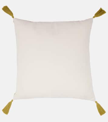 Palms printed cotton cushion | Les-Ottomans