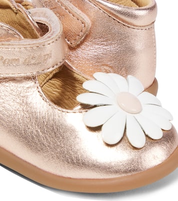 Baby - Sandali Stand-Up Daisy in pelle metallizzata | Pom d'Api