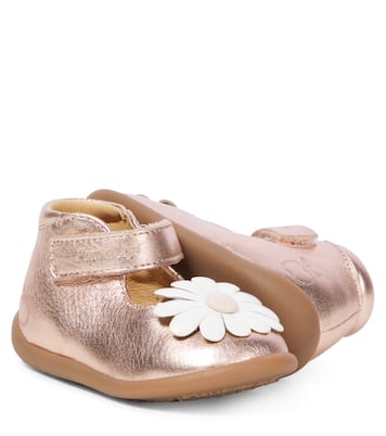 Baby - Sandali Stand-Up Daisy in pelle metallizzata | Pom d'Api