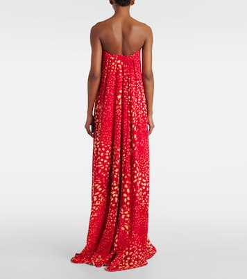 Printed strapless maxi dress | Dries Van Noten