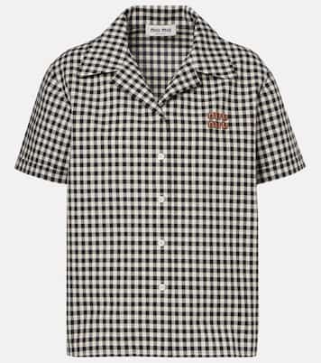 Camisa de algodón con logo | Miu Miu