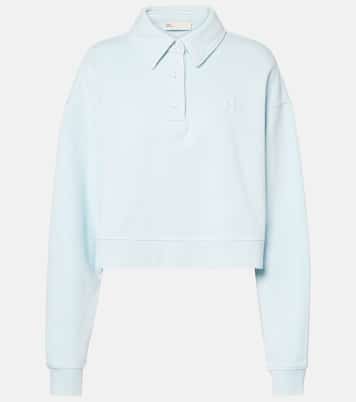 Cotton terry polo sweater | Tory Burch