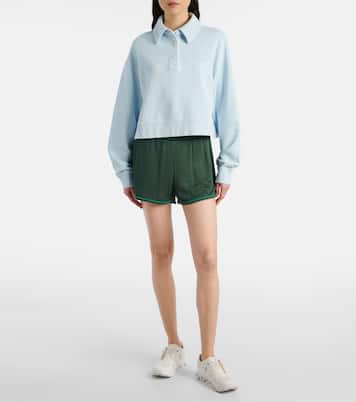 Cotton terry polo sweater | Tory Burch