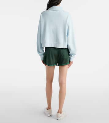 Cotton terry polo sweater | Tory Burch