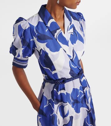 Paros floral cotton midi dress | Rebecca Vallance