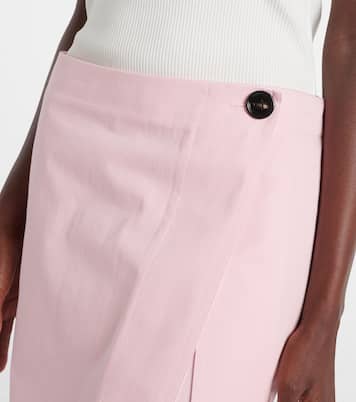 Falda midi de sarga de algodón | Bottega Veneta