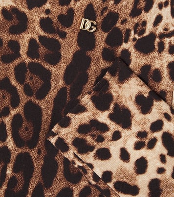 Leopard-print crêpe dress | Dolce&Gabbana Kids