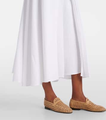 Petra pleated linen maxi skirt | Loro Piana