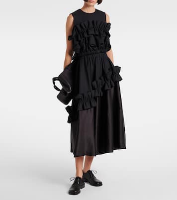 Ruffled wool top | Noir Kei Ninomiya