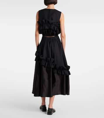 Ruffled wool top | Noir Kei Ninomiya