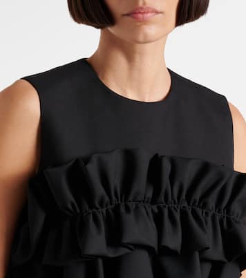 Ruffled wool top | Noir Kei Ninomiya