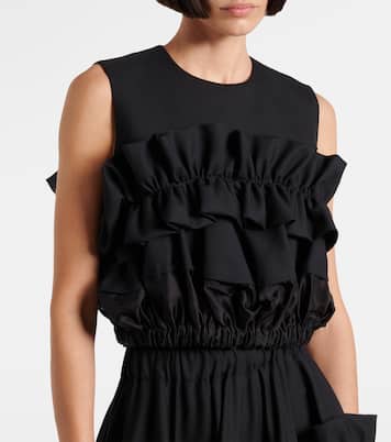 Ruffled wool top | Noir Kei Ninomiya